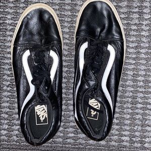 Black Leather Vans